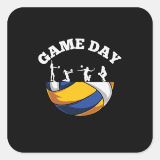 Volleyball Player | Game Day Volleyball Square Sticker