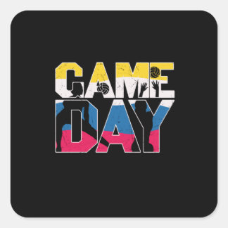 Volleyball Player | Game Day Volleyball Square Sticker