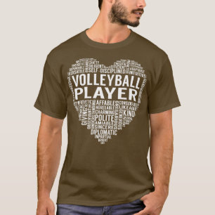 Volleyball Player Heart T-Shirt