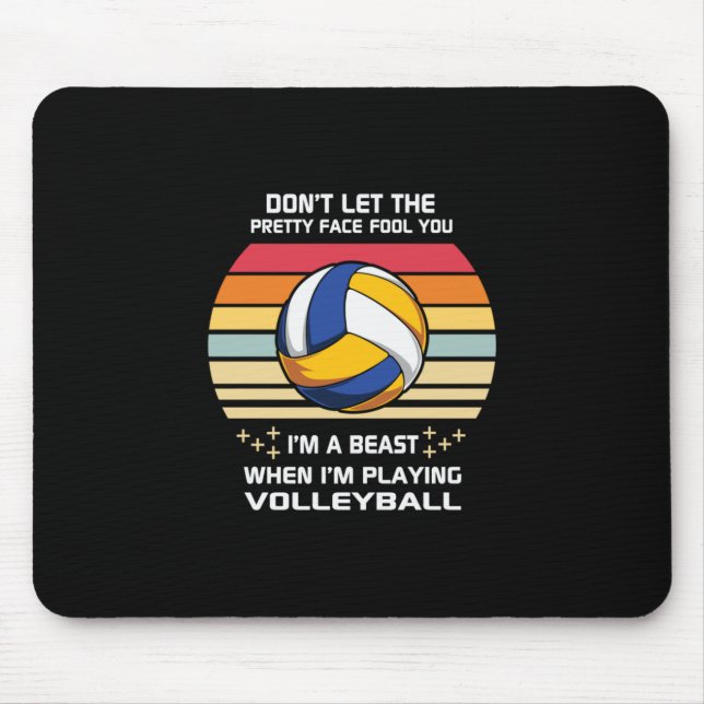 Volleyball Player | I Am Playing Volleyball Mouse Pad (Front)