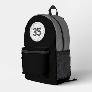 volleyball player jersey number ANY colour Printed Backpack
