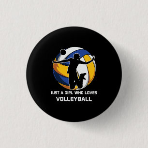 Volleyball Player Just A Girl Who Loves Volleyball 3 Cm Round Badge