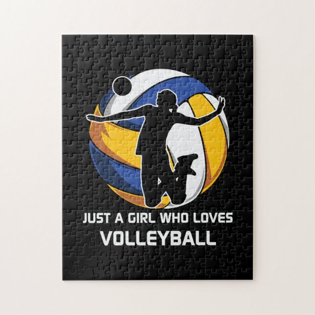 Volleyball Player Just A Girl Who Loves Volleyball Jigsaw Puzzle (Vertical)