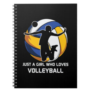 Volleyball Player Just A Girl Who Loves Volleyball Notebook