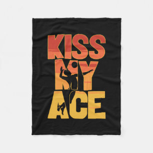 Volleyball Player   Kiss My Ace Fleece Blanket