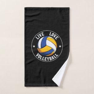 Volleyball Player Live Love Volleyball Hand Towel