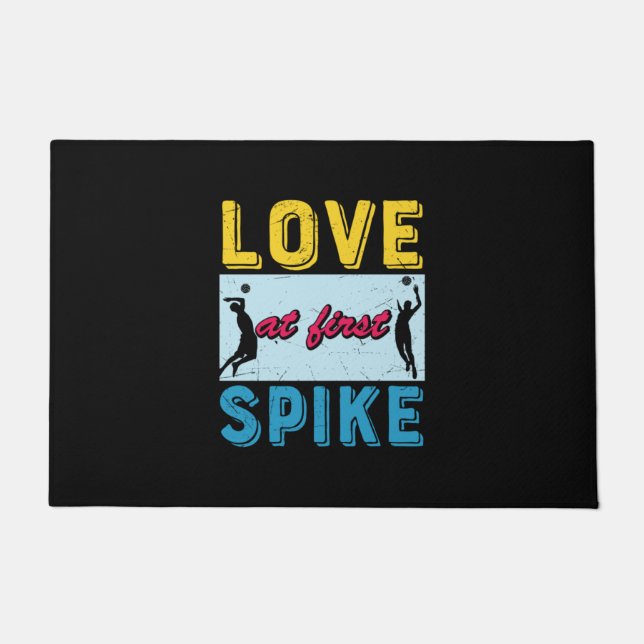 Volleyball Player | Love At First Spike Doormat (Front)