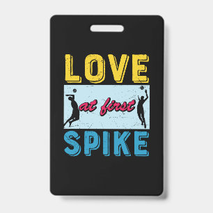 Volleyball Player   Love At First Spike ID Badge
