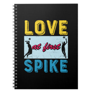 Volleyball Player Love At First Spike Notebook