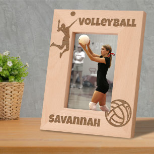 Volleyball Player Lover Custom Name Etched Frames