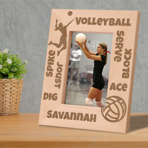 Volleyball Player Lover Terms Custom Name Etched Frames