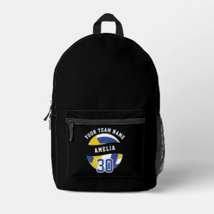 Volleyball Player Name Number Team Name Sports Printed Backpack