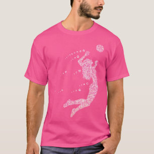 Volleyball Player Pink Beach Volleyball T-Shirt