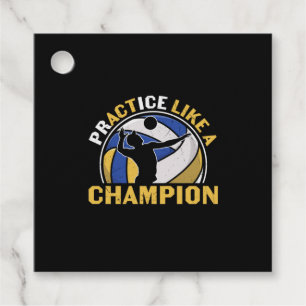 Volleyball Player   Practice Like A Champion Favour Tags