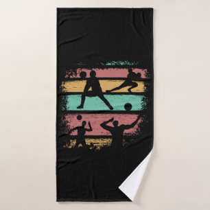 Volleyball Player Retro Bath Towel