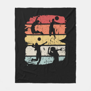 Volleyball Player Retro Fleece Blanket