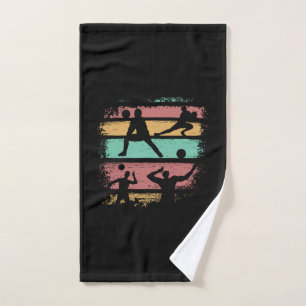 Volleyball Player Retro Hand Towel
