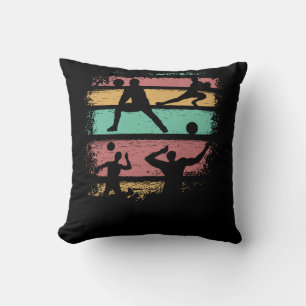 Volleyball Player Retro Vintage Cushion