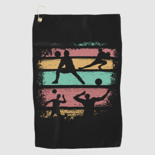 Volleyball Player Retro Vintage Golf Towel