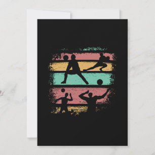 Volleyball Player Retro Vintage Invitation