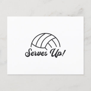 Volleyball Player Serves Up Ball Volleyball Gift Postcard