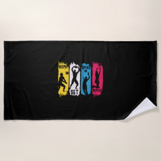 Volleyball Player | Set Spike Repeat Beach Towel