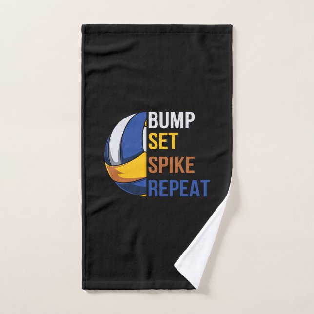 Volleyball Player | Set Spike Repeat Hand Towel (Hand Towel)