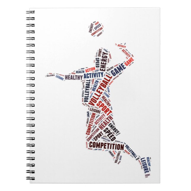 Volleyball player spiral notebook (Front)