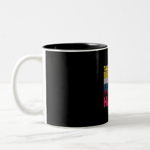 Volleyball Player   Talk To The Hands Two-Tone Coffee Mug