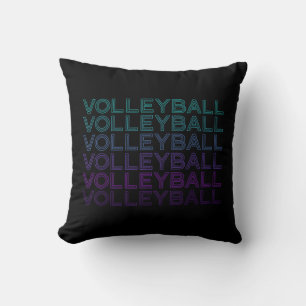 Volleyball Player Team Coach Trainer Retro Cushion