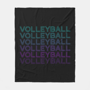 Volleyball Player Team Coach Trainer Retro Fleece Blanket
