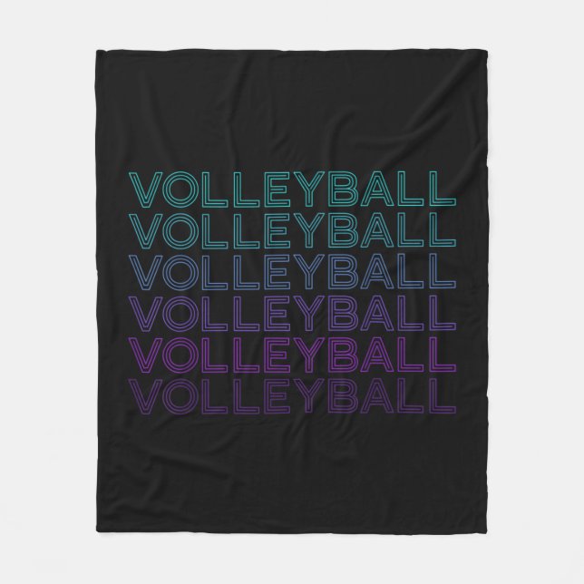 Volleyball Player Team Coach Trainer Retro  Fleece Blanket (Front)