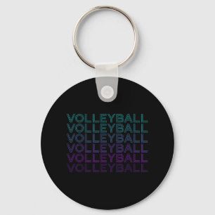 Volleyball Player Team Coach Trainer Retro  Key Ring