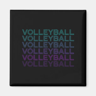 Volleyball Player Team Coach Trainer Retro Magnet