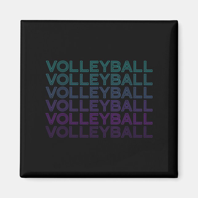 Volleyball Player Team Coach Trainer Retro  Magnet (Front)