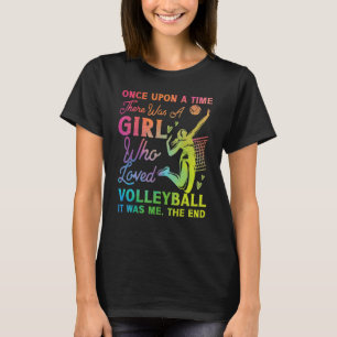 Volleyball Player Team Girl Watercolor Once Upon A T-Shirt