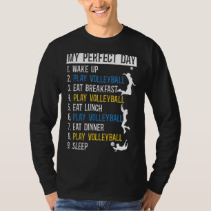 Volleyball Player Team Vintage My Perfect Day 1 Wa T-Shirt