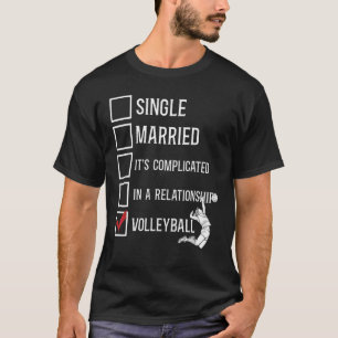 Volleyball Player Team Vintage Single Married It's T-Shirt