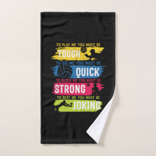 Volleyball Player Tough Quick Strong Hand Towel