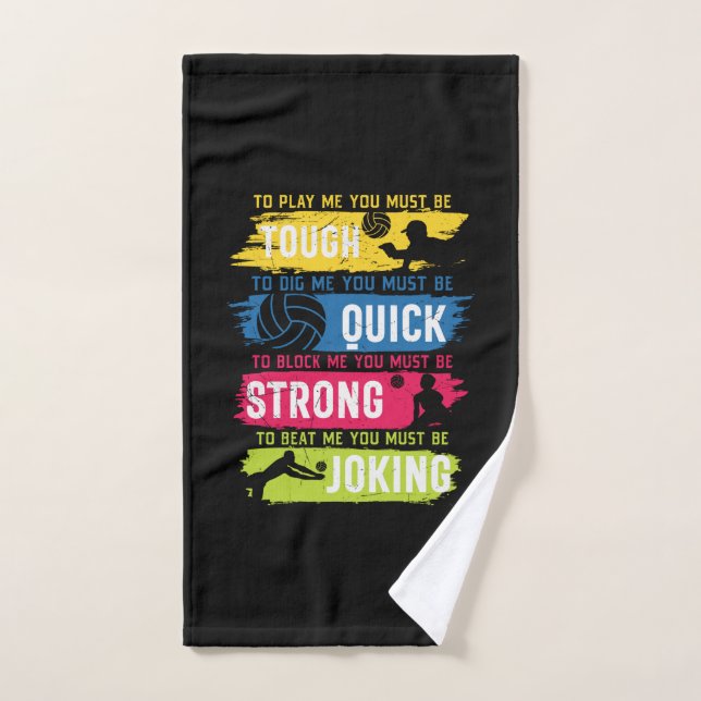 Volleyball Player | Tough Quick Strong Hand Towel (Hand Towel)