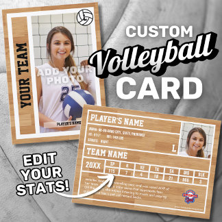 Volleyball Player Trading Card Souvenir