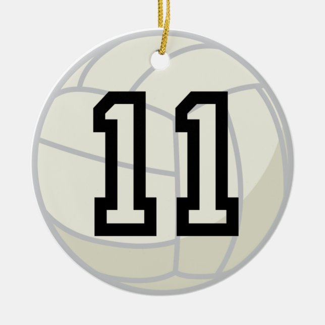 Volleyball Player Uniform Number 11 Ornament (Front)