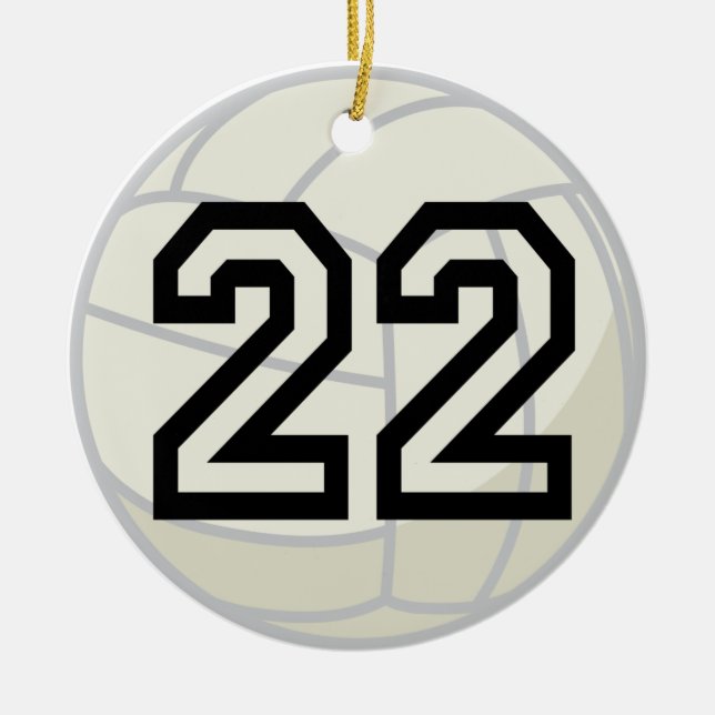 Volleyball Player Uniform Number 13 Ornament (Front)