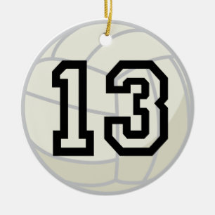 Volleyball Player Uniform Number 13 Ornament