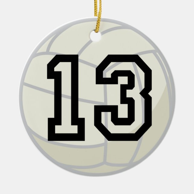 Volleyball Player Uniform Number 13 Ornament (Front)