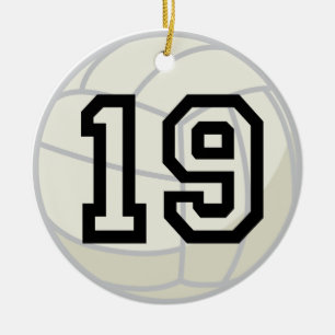 Volleyball Player Uniform Number 19 Ornament