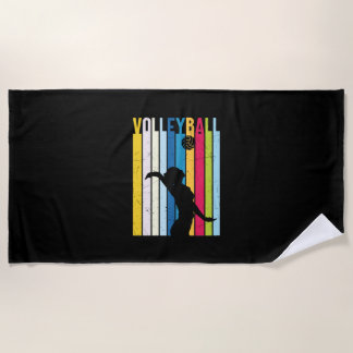 Volleyball Player | Vintage Volleyball Beach Towel