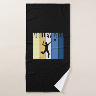 Volleyball Player Vintage Volleyball Girls Bath Towel