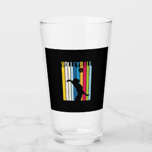 Volleyball Player   Vintage Volleyball Glass