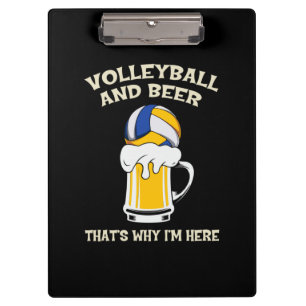 Volleyball Player   Volleyball And Beer Clipboard